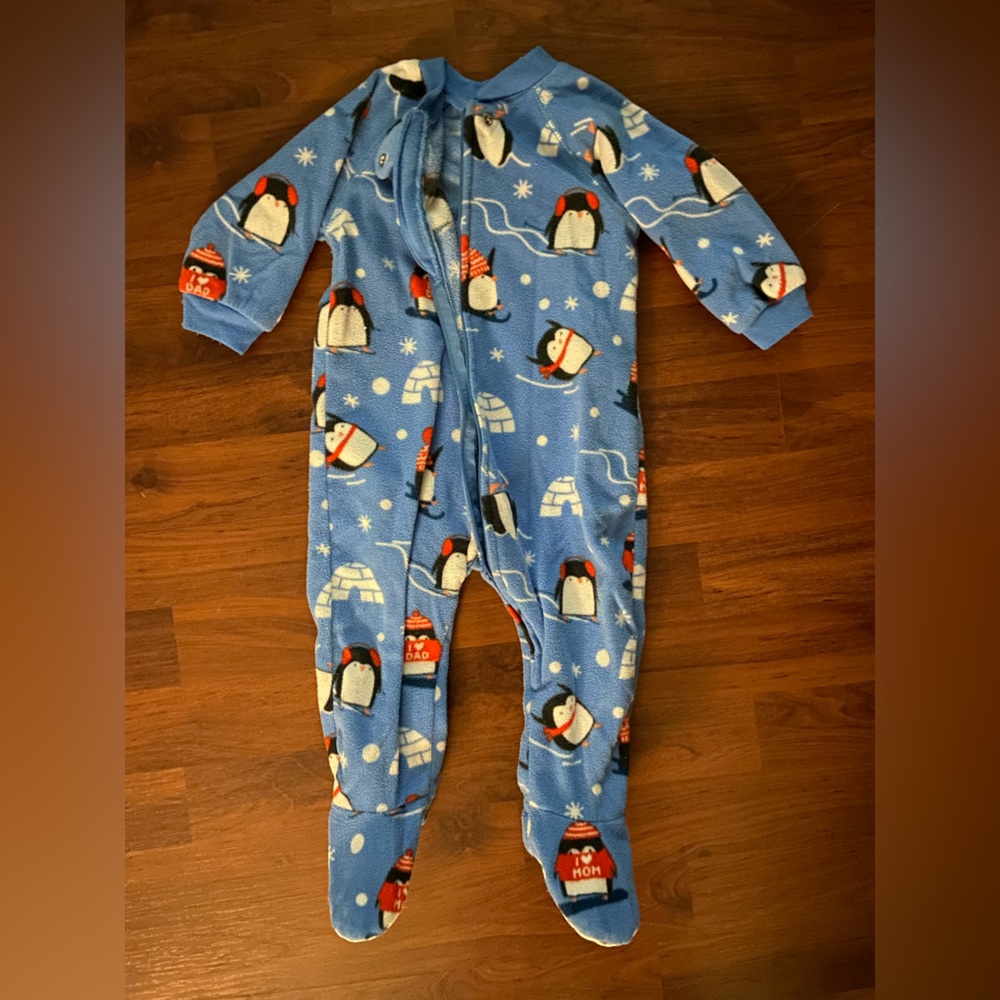 The Children’s Place winter fleece penguin pajamas